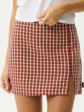Afends Mini Skirt Austin Check